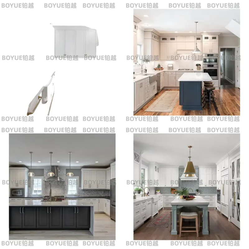 Interior Design Kitchen Modern - モダンなキッチンキャビネットセット、完全収納家具、現代的な家のインテリアデザイン、木製仕上げのパントリー食器棚