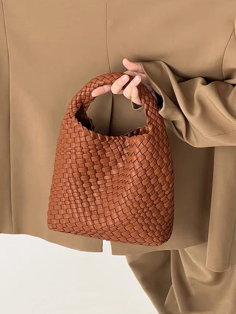 Interior Design Elegant - デザイナーバッグ高級 2024 女性バッグ真新しい製品 PU 小型手織りバケットバッグ高品質の女性のハンドバッグ