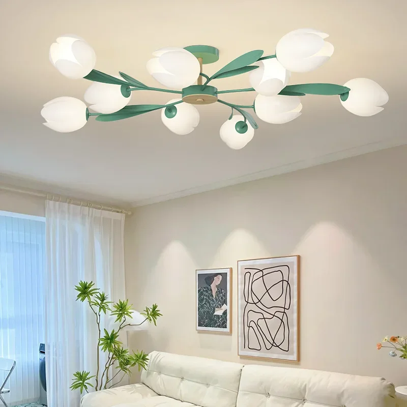 Interior Design Kitchen Modern - 花のデザインのシャンデリアモダンな寝室の LED シーリングランプリビングルームキッチンダイニングルームインテリア家の装飾照明