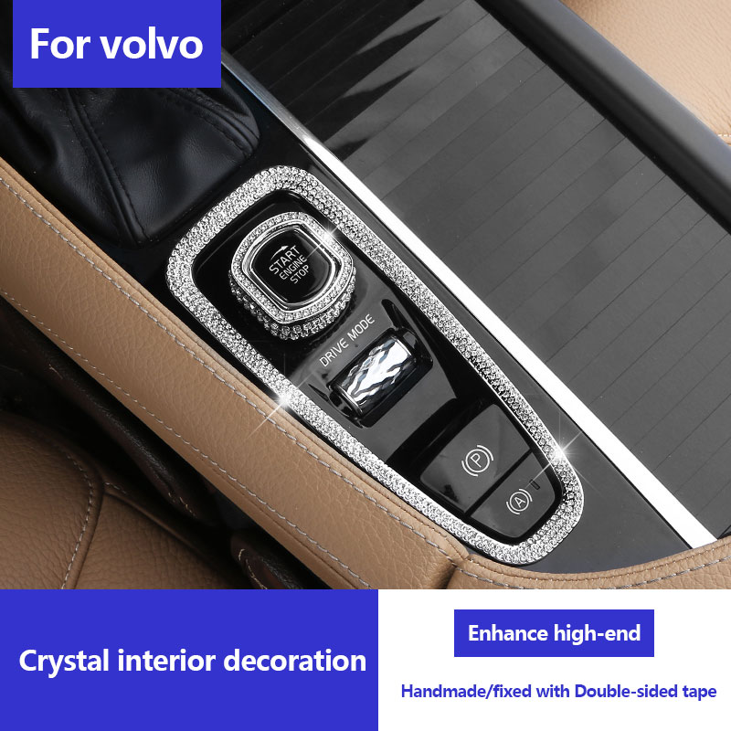 Interior Design Texture - ボルボXC60、XC90、S90、V90、XC40、S60、V60の内装改造用ダイヤモンドカーステッカー装飾カーアクセサリー