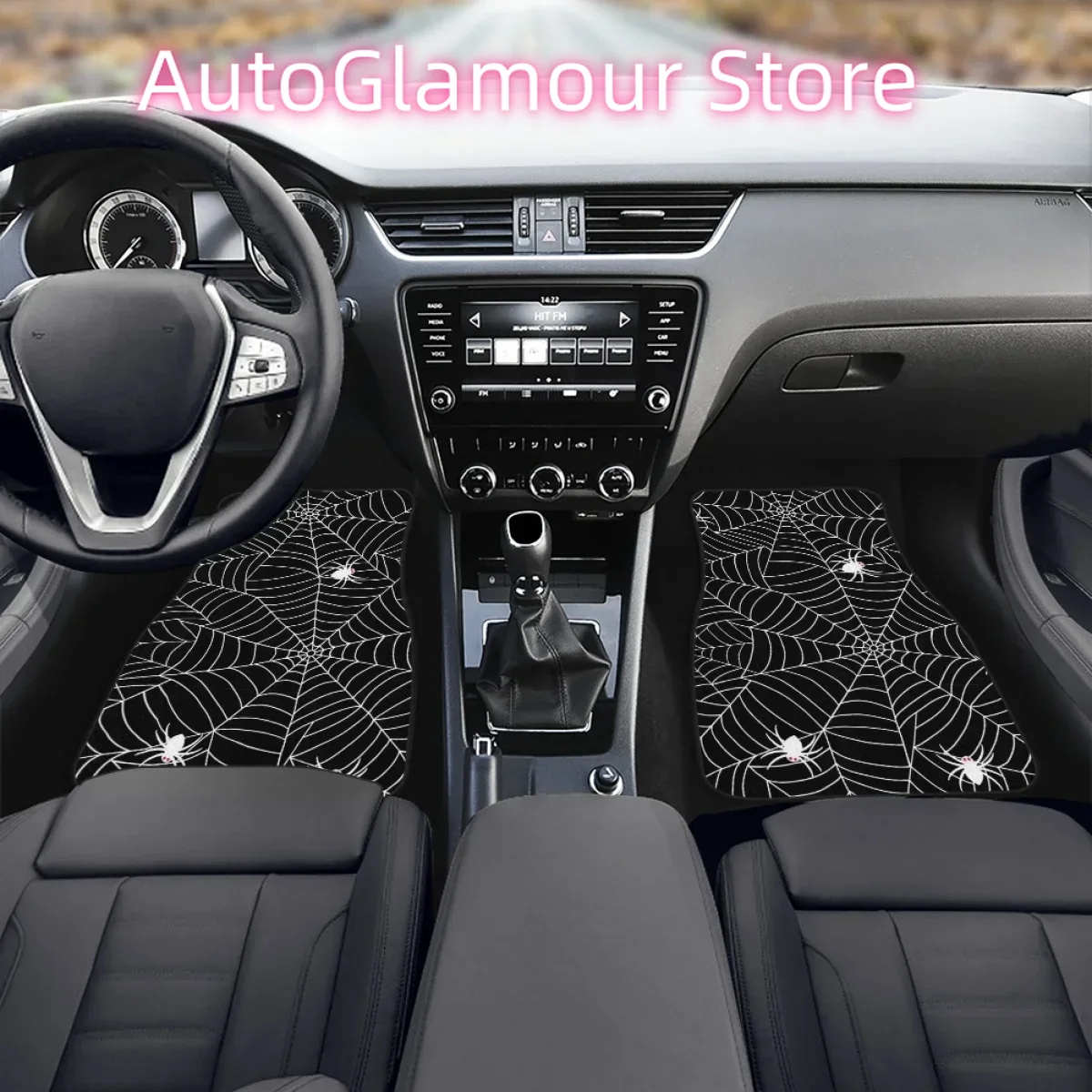 黒蜘蛛の巣デザイン車のフロアマットプロテクター洗える滑り止め - Interior Design Web Free のレビューと価格