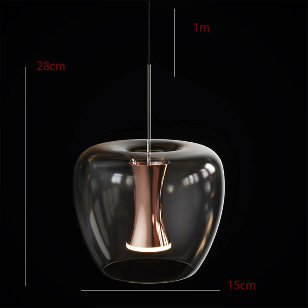透明なリンゴの形をしたLEDペンダントランプ,モダンなデザイ - Interior Design Kitchen Modern のレビューと価格