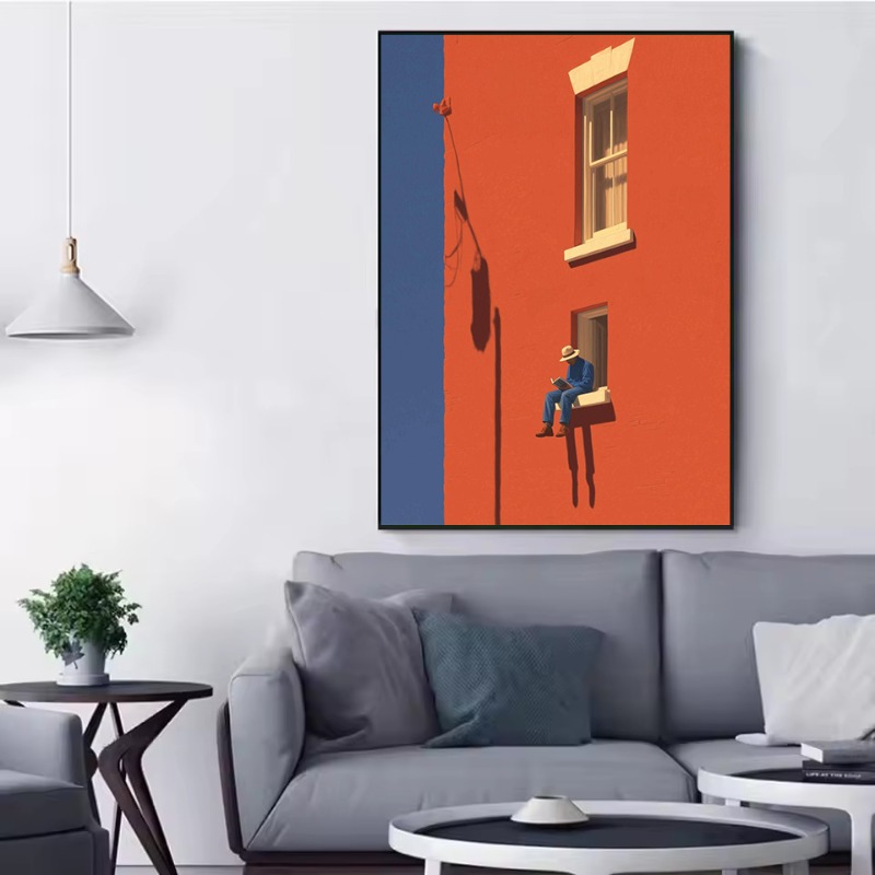 ヴィンテージミニマリスト抽象的な暖かい晴れた日差しの下で読書 - Interior Design House のレビューと価格