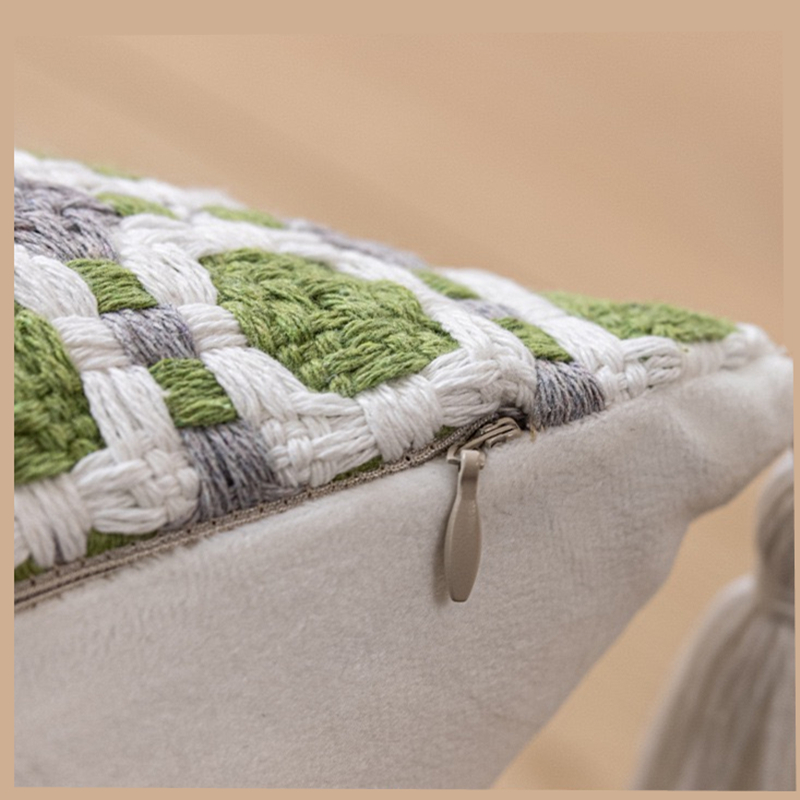 モダンな家の装飾用ナチュラルライトグリーンのピローカバー、テ - Textured Throw Natural のレビューと価格