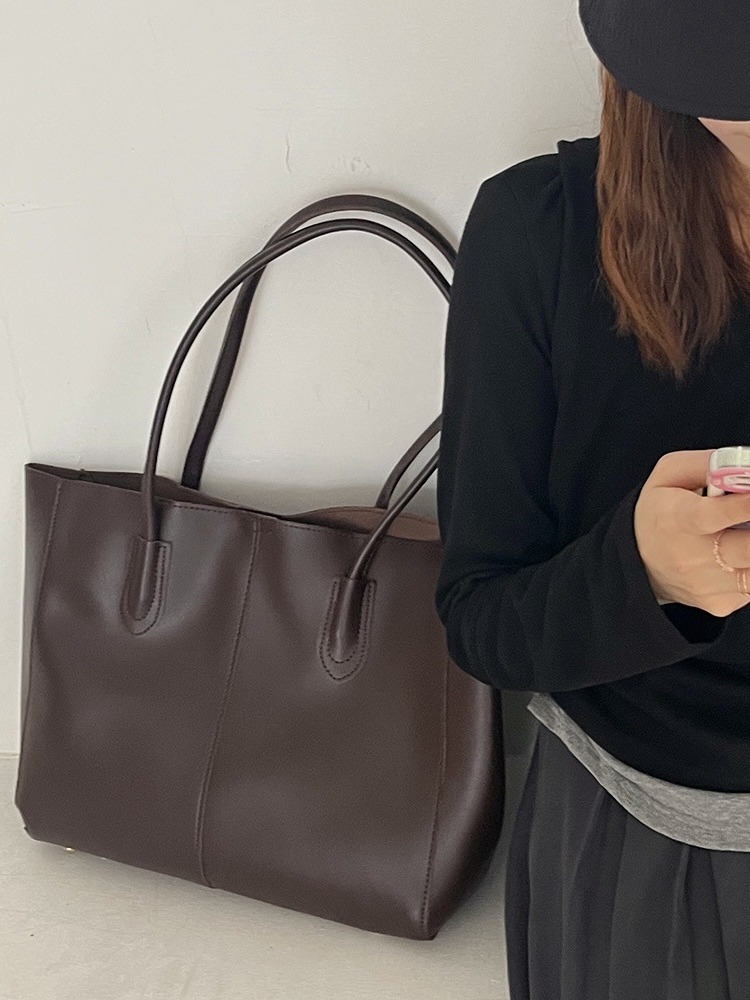 女性のための革のトートバッグ,良質,シンプル,大容量,正方形 - Interior Design Elegant のレビューと価格