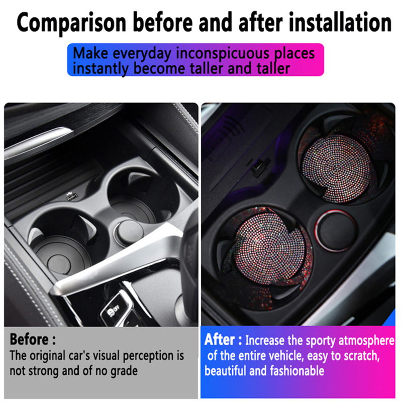 2個入り 車用滑り止めウォーターカップパッド ダイヤモンド型 - Interior Design Texture のレビューと価格