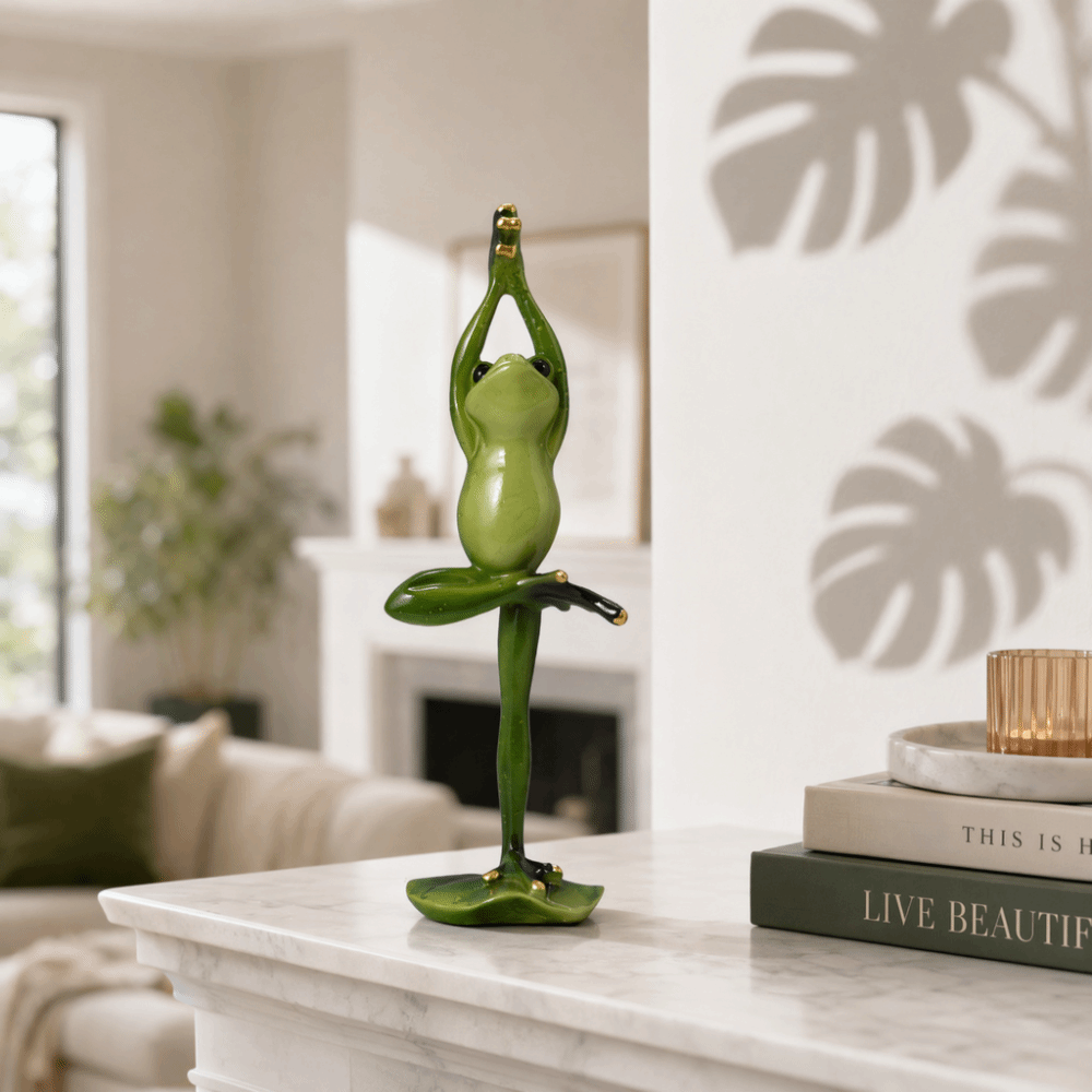 樹脂製ヨガポーズ両生類フィギュア、4つのオプションポーズデザ - Interior Design Texture のレビューと価格